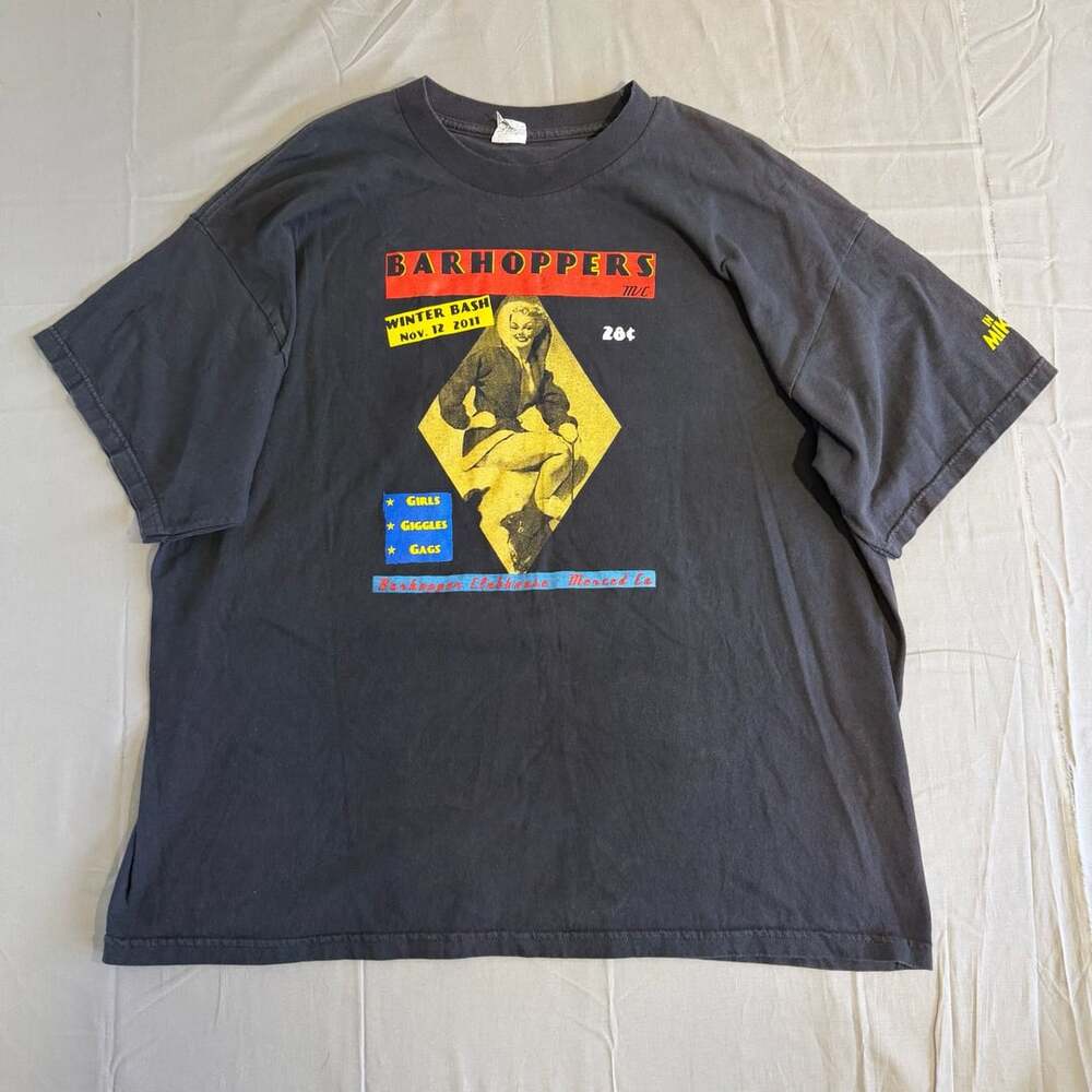 Barhoppers MC T-Shirt Size 2XL Black Winter Bash Motorcycle Club